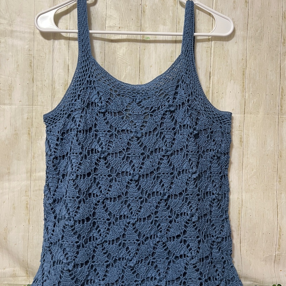 White Stag Blue Lace Camisole Top